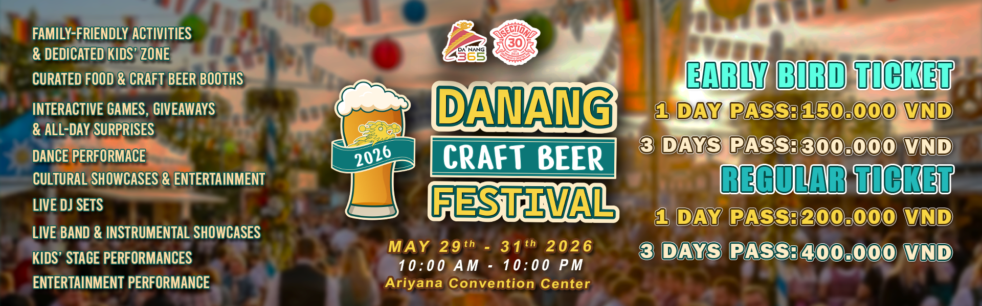 DANANG CRAFT BEER FESTIVAL 2026 - Fri, May 29, 2026 at Ariyana Convention Centre DaNang
